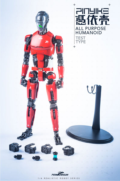 【PEWPEWGUN】PEW01 1/6 Robotic Nude Body 憑依売 PINYIKE TEST TYPE (赤) 1/6スケールフィギュア