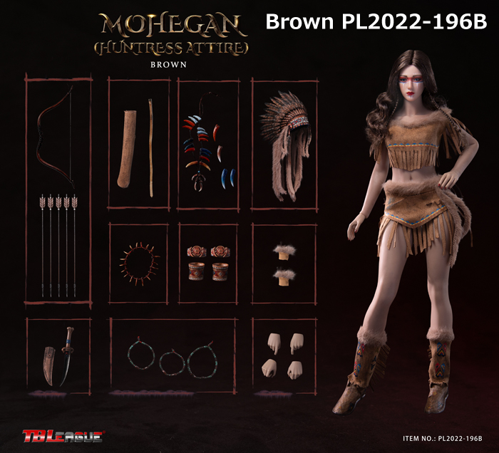 【TBLeague】TBリーグ PL2022-196 A/B 1/6 Mohegan huntress attire モヒガンハントレス 1/6スケール シームレス女性ボディフィギュア
