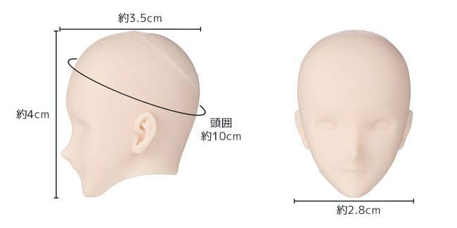 【オビツ】30HD-M02 30-02ヘッド ホワイティ