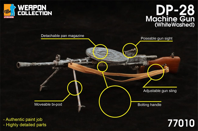 【ドラゴン】77010 DP-28 Machine Gun (Whitewashed) 1/6スケール DP28軽機関銃 （白塗り迷彩）