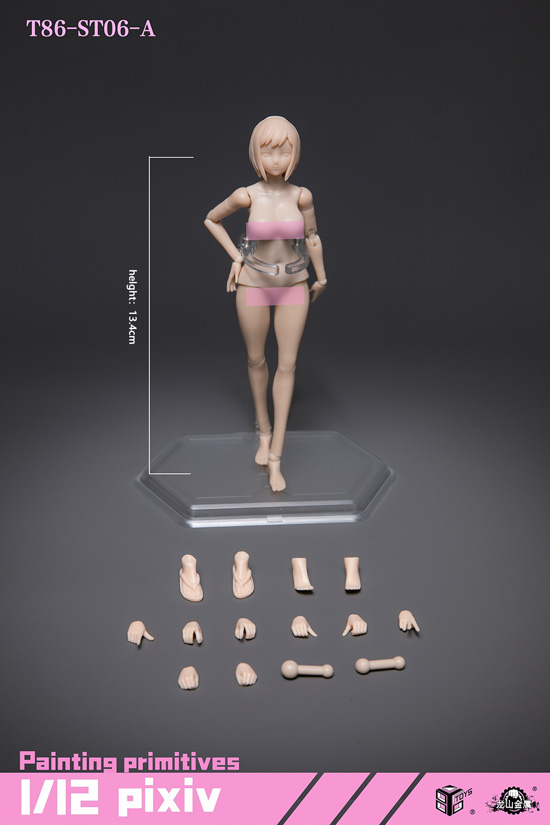 【86TOYS & Longshan Metal】T86-ST05-A/B T86-ST06-A/B 1/12 female body with fat hip 女性 美少女 アクションフィギュアボディ
