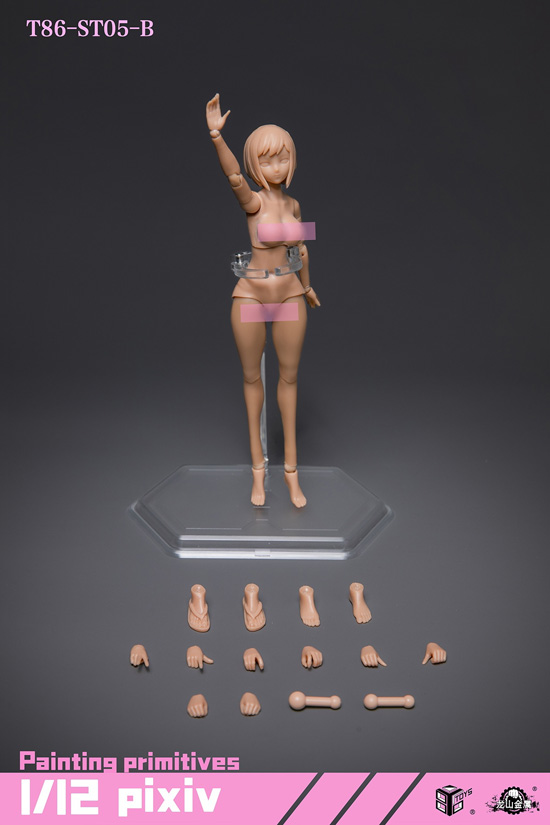 【86TOYS & Longshan Metal】T86-ST05-A/B T86-ST06-A/B 1/12 female body with fat hip 女性 美少女 アクションフィギュアボディ