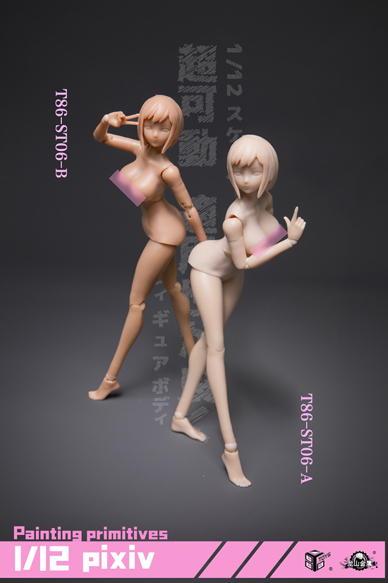 【86TOYS & Longshan Metal】T86-ST05-A/B T86-ST06-A/B 1/12 female body with fat hip 女性 美少女 アクションフィギュアボディ