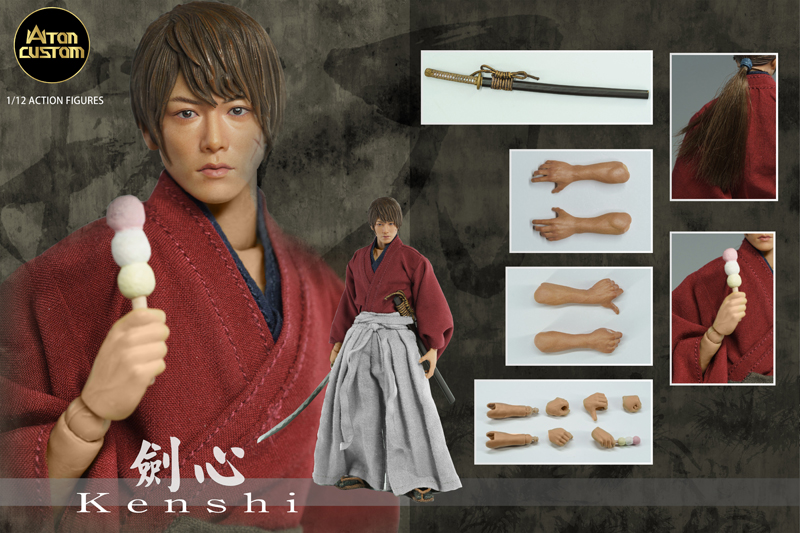 【Aton Custom】AC-001A 1/12 Kenshi Regular Edition 剣士 浪人 侍 武士 通常版 1/12スケールフィギュア