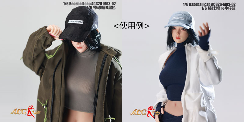 【ACG】ACG26-M03-02 1/6 Baseball Cap ベースボールキャップ 帽子 野球帽 1/6スケール 女性コスチューム