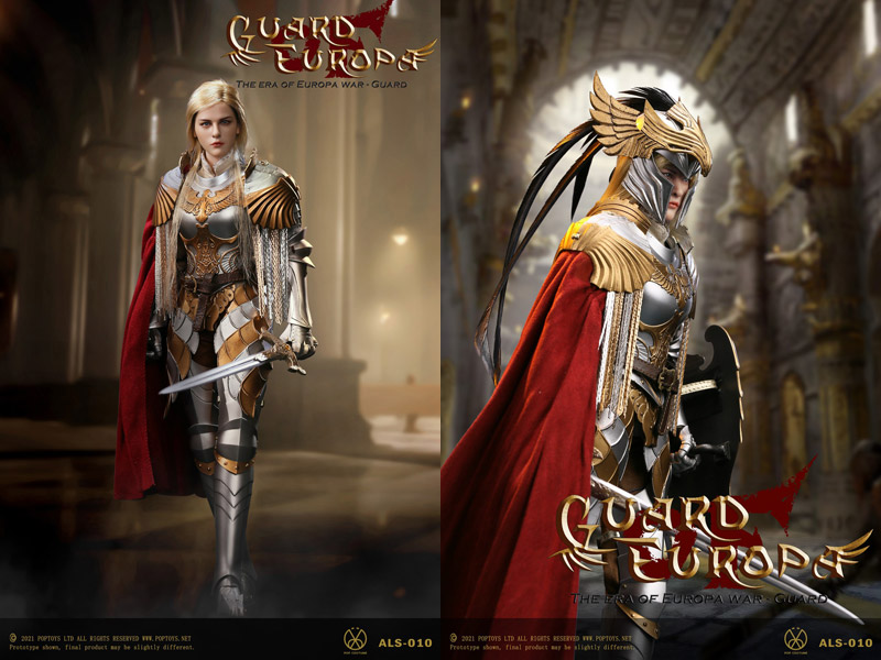 【POPtoys】ALS010 1/6 Armor Legend Series-Eagle Knight Guard Silver armor Version