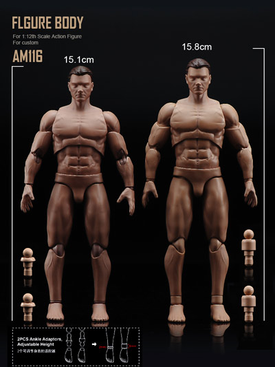 【ANT】AM116 1/12 Muscle Male Body 1/12 筋肉男 マッスル マスキュラー アクションフィギュ