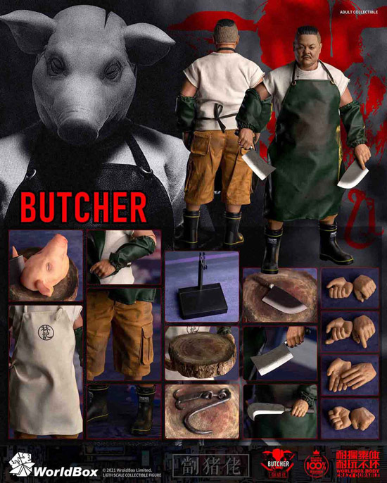 【WorldBox】AT033 1/6 Downtown Union Butcher ダウンタウン・ユニオン 肉屋 ブッチャー 1/6スケール男性フィギュア
