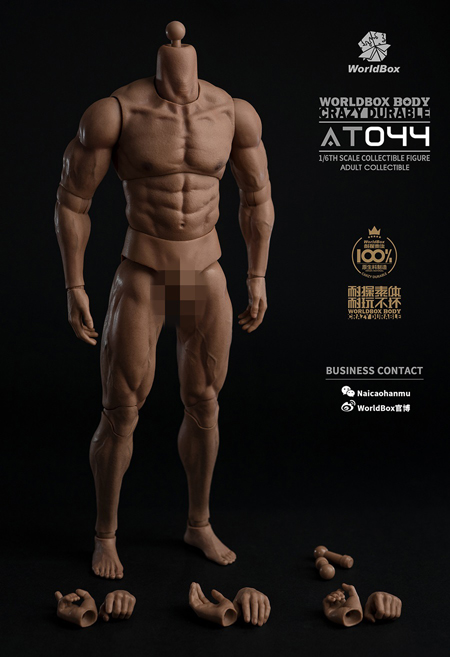 【WorldBox】AT044 1/6 Durable Body 1/6スケール 男性ボディ素体 デッサン人形