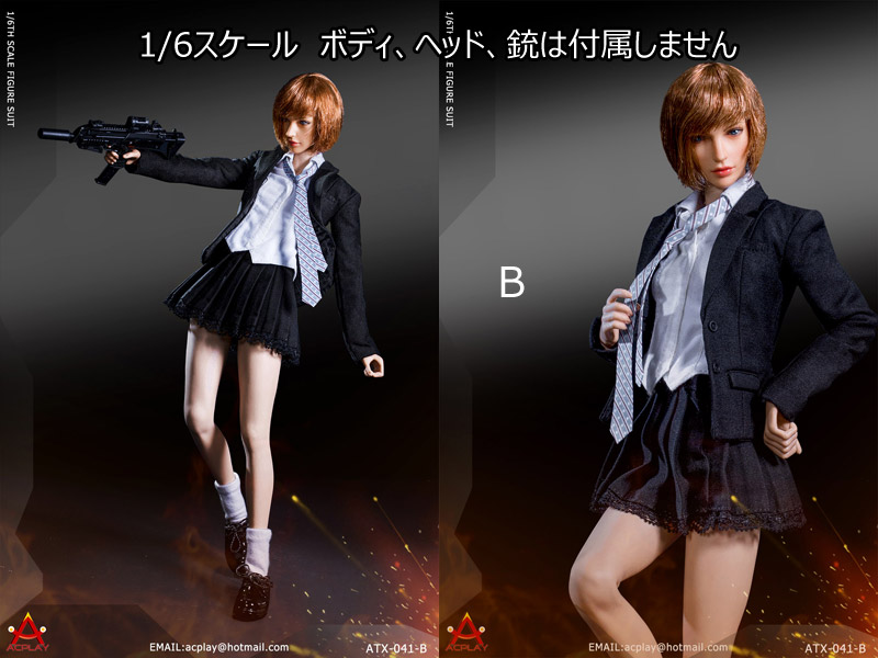 【ACPLAY】ATX-041 AB Battle girl's uniform suit　バトルガール スーツ 制服 1/6スケール 女性ドール用コスチュームセット