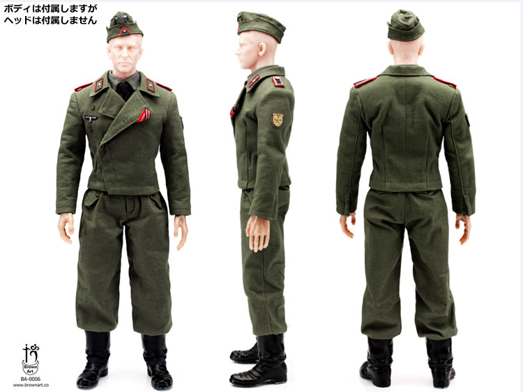 【BrownArt】BA-0006 BS/GS 1/6 WW2 German Armored Soldier/Artillery Soldier