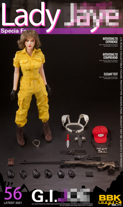 【bbk】BBK012 GI LADY 女性エージェント 1/6スケール女性ドールフィギュア