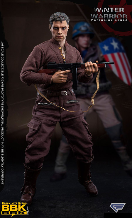 【bbk】BBK07 1/6 第二次大戦 アメリカ軍 ヤマアラシ小隊 ウィンターウォーリアー 1/6スケール男性フィギュア