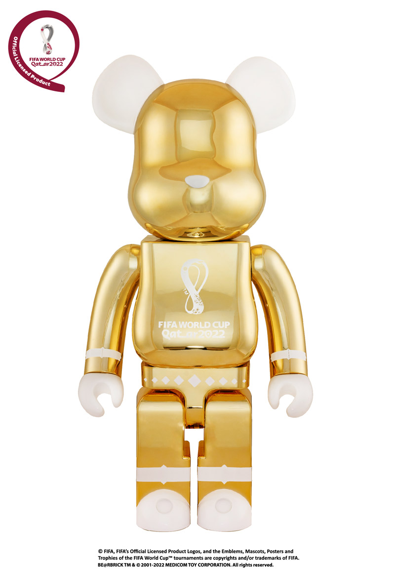 【MEDICOM TOY × Penguin Toys】BE@RBRICK - FIFA WORLD CUP QATAR 2022 (TM) OLP GOLD 1000%