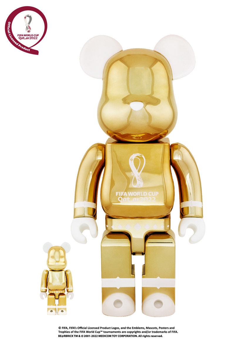 【MEDICOM TOY × Penguin Toys】BE@RBRICK - FIFA WORLD CUP QATAR 2022 (TM) OLP GOLD 100% & 400%