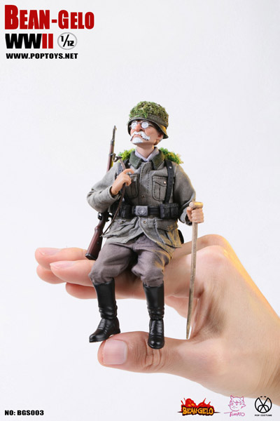 【POPtoys】BGS003 1/12 Bean Gelo Series Sniper Geezer--Weber WW2 ドイツ軍 ヴェーバー 1/12スケールフィギュア