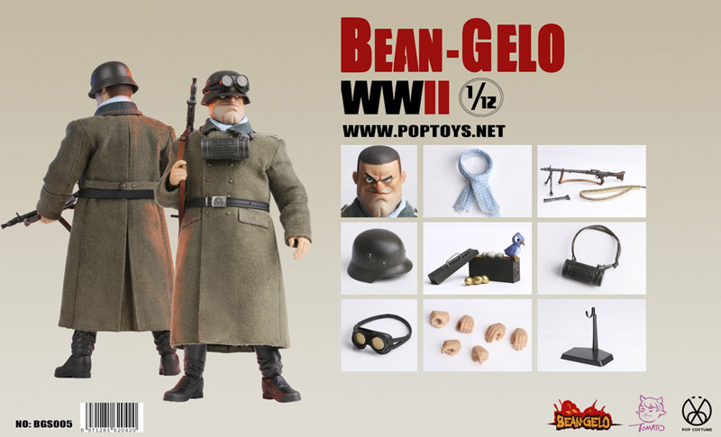 【POPtoys】BGS005 1/12 Bean Gelo Series Beautiful Westerwald Kahn 美しきヴェスターヴァルト WW2 ドイツ軍 機関銃手 カーン