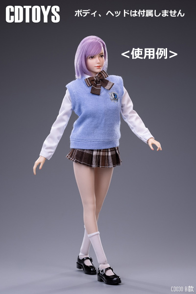 【CDToys】CD030 A/B/C 1/6 Knit Sweater Se ニット セーター 女子高生 制服 1/6スケール 女性ドール用コスチューム