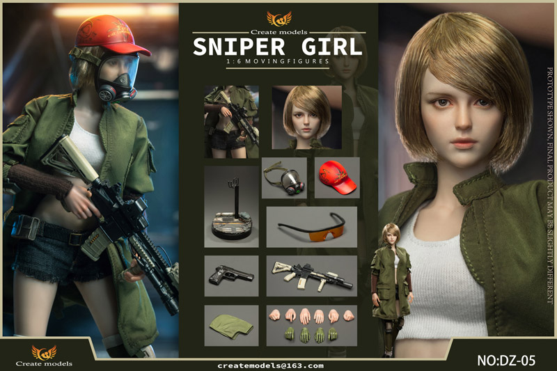 【Createmodels】DZ-05 SniperGirl Songbird スナイパーガール ソングバード 1/6スケール 女性ドール フィギュア