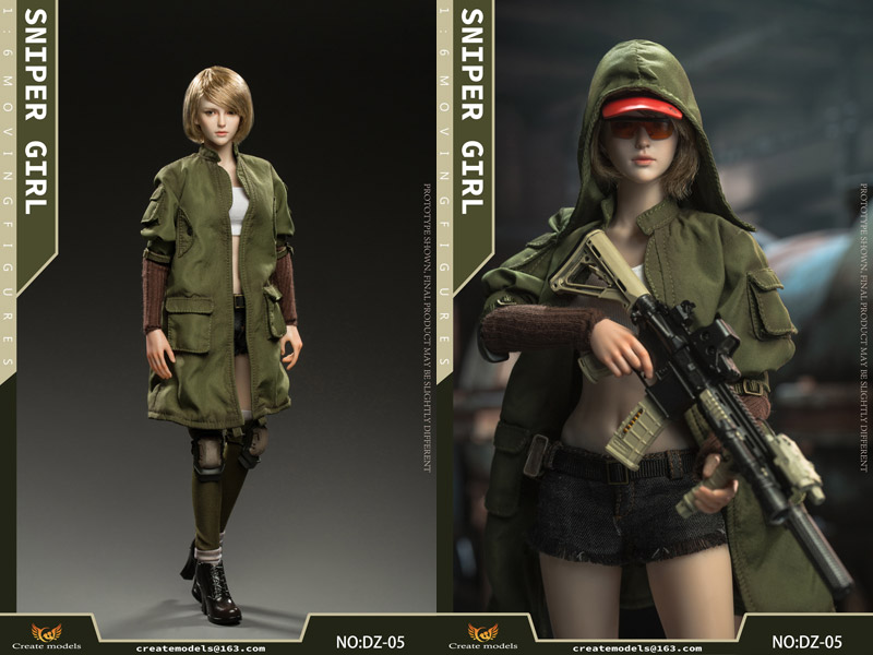 【Createmodels】DZ-05 SniperGirl Songbird スナイパーガール ソングバード 1/6スケール 女性ドール フィギュア