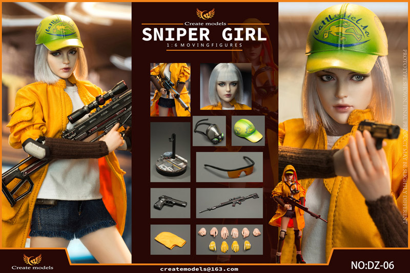 【Createmodels】DZ-06 SniperGirl Lan スナイパーガール ラン 1/6スケール 女性ドール フィギュア