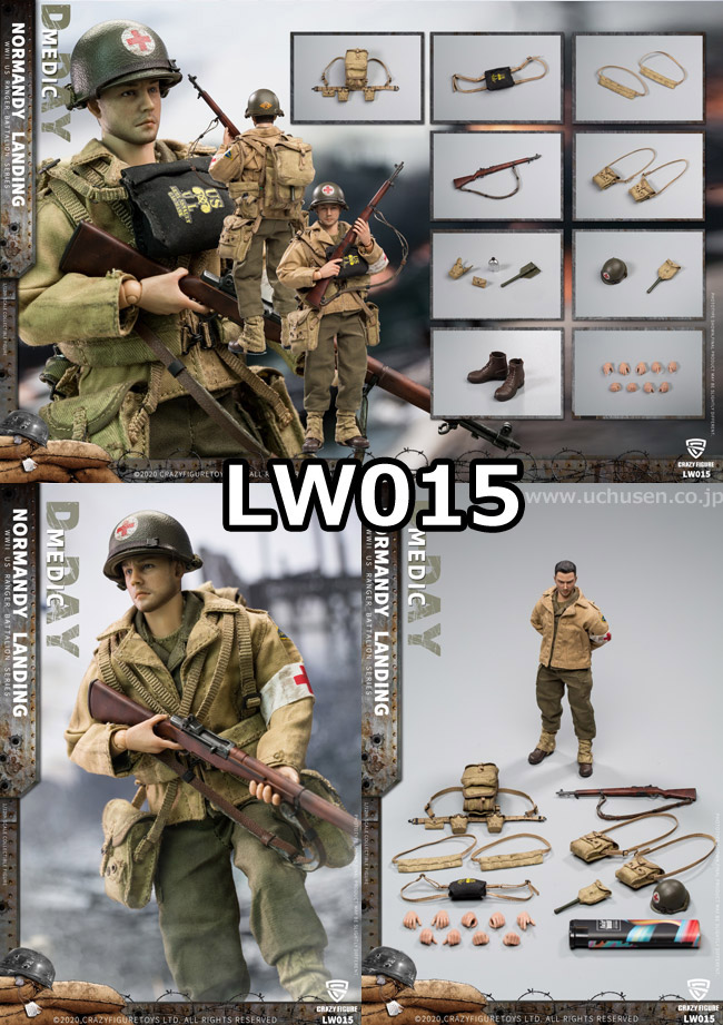 crazyfigure】LW011-LW018 1/12 WW2 第二次大戦 アメリカ軍 兵士 各種 