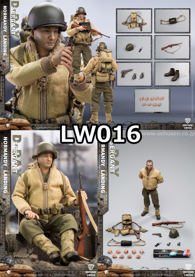 crazyfigure】LW011-LW018 1/12 WW2 第二次大戦 アメリカ軍 兵士 各種 