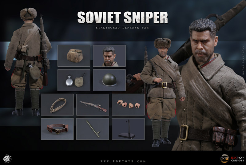 【POPtoys】CMS011 1/12 Soviet Sniper Big golden tooth WW2 ソ連軍 狙撃兵 クリコフ スターリングラード攻防戦