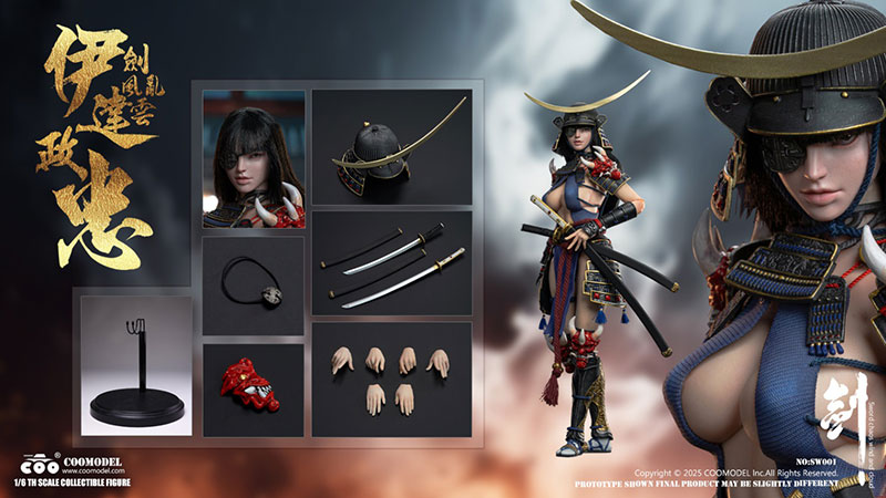 【COO】SW001 SWORDS OF CHAOS - DATE MASAMUNE(Warrior Maiden Edition) 剣乱風雲 伊達政宗 武姫版 1/6スケール 女性フィギュア
