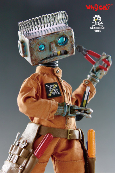 【Whycat&GEARHEADTOYS】1/6 ClumsyBot Series NO.1 Repairman little Curry 修理工 リトルロボット 1/6スケールフィギュア