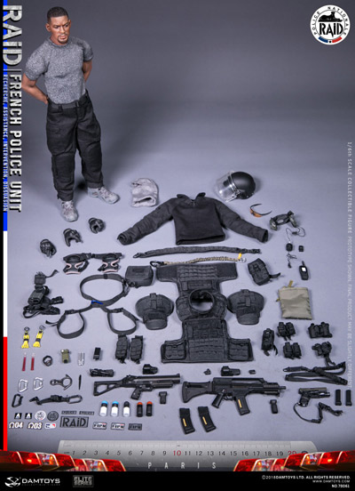 【DAM】No.78061 ELITE SERIES 1/6 FRENCH POLICE UNIT - RAID IN PARIS フランス国家警察特別介入部隊 1/6フィギュア