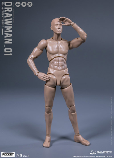 【DAM】DPS01 1/12 SCALE ACTION FIGURE “DRAWMAN” ドローマン デッサン人形 1/12スケールフィギュア 男性ボディ素体