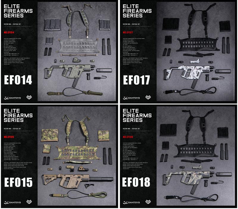 【DAM】ELITE FIREARMS SERIES3 EF012-EF018 1/6 VECTOR SMG TACTICAL SET 1/6スケール クリス ヴェクター クリス ベクター