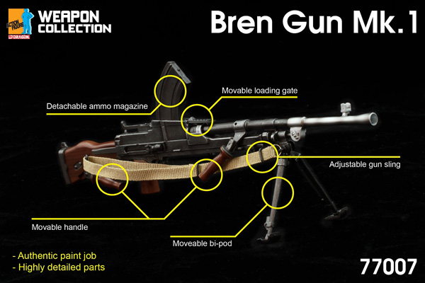 【ドラゴン】77007 1/6 Bren Gun MK.1 ブレンガンMark 1 1/6スケール ブレン軽機関銃