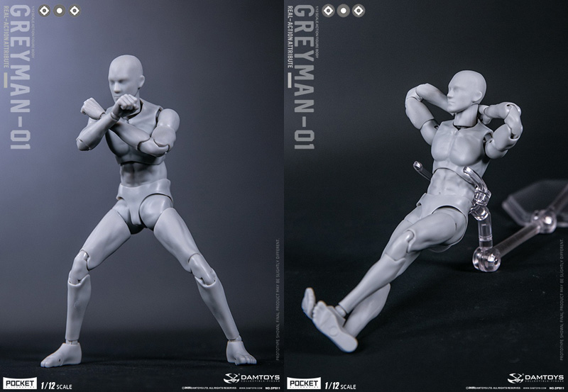 【DAM】DPS11 1/12 SCALE ACTION FIGURE “GREYMAN” グレイマン デッサン人形 1/12スケールフィギュア 男性ボディ素体