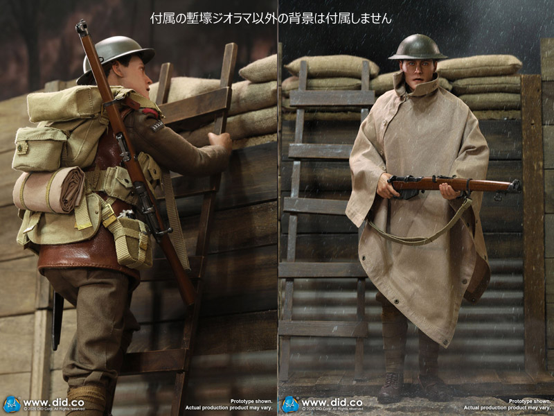 【DID】E60061&B11011set WW1 British Infantry Lance Corporal - William &Trench Diorama