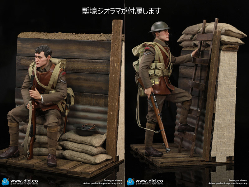 【DID】E60061&B11011set WW1 British Infantry Lance Corporal - William &Trench Diorama