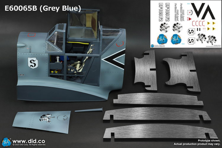 【DID】E60065 B/Y 1/6 Bf109 Cockpit WW2 ドイツ軍 メッサーシュミットBf109 戦闘機 1/6スケール コックピットジオラマセット