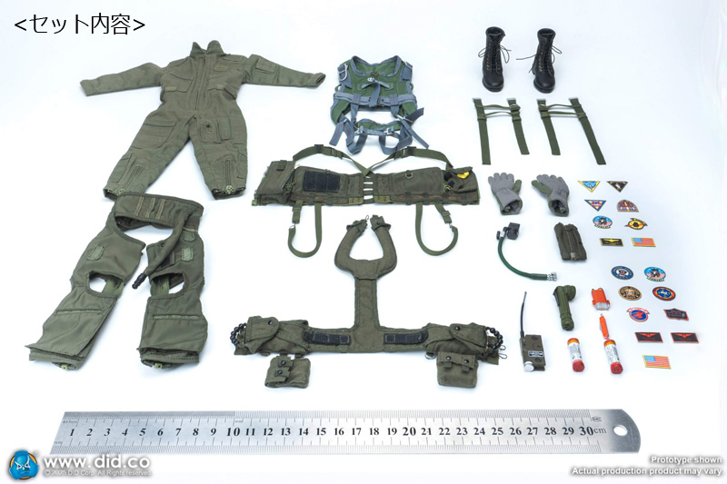 【DID】E60081 1/6 U.S. F-14 Pilot Accessory Set F-14トムキャット パイロット 装備 衣装セッ