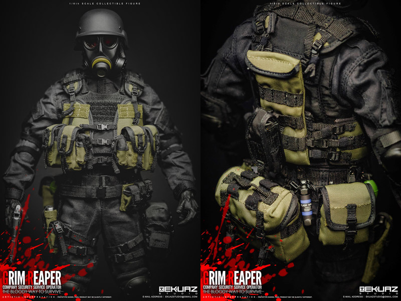 【EKUAZ STUDIO】EKS05 1/6 GRIM REAPER COMPANY SECURITY SERVICE OPERATOR THE BLOODY WAY TO SURVIVE