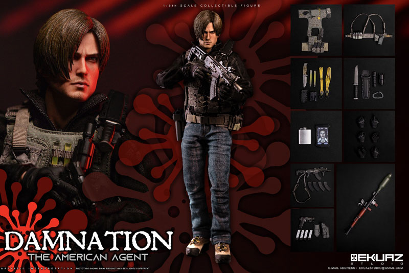 【EKUAZ STUDIO】EKS09 1/6 DAMNATION - THE AMERICAN AGENT アメリカン・エージェント 1/6スケール男性フィギュア
