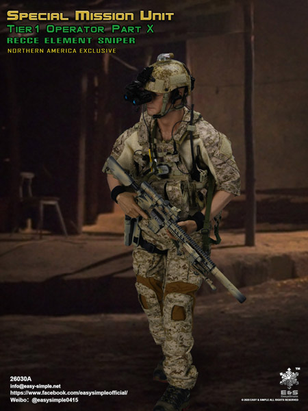 【EASY&SIMPLE】26030A Special Mission Unit Tier1 Operator Part X RECCE Element Sniper (Year 2020)