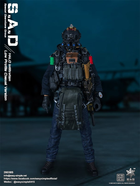 【EASY&SIMPLE】26038S S.A.D Special Operation Group Casual Version HALO Infiltration 1/6スケールミリタリーフィギュア