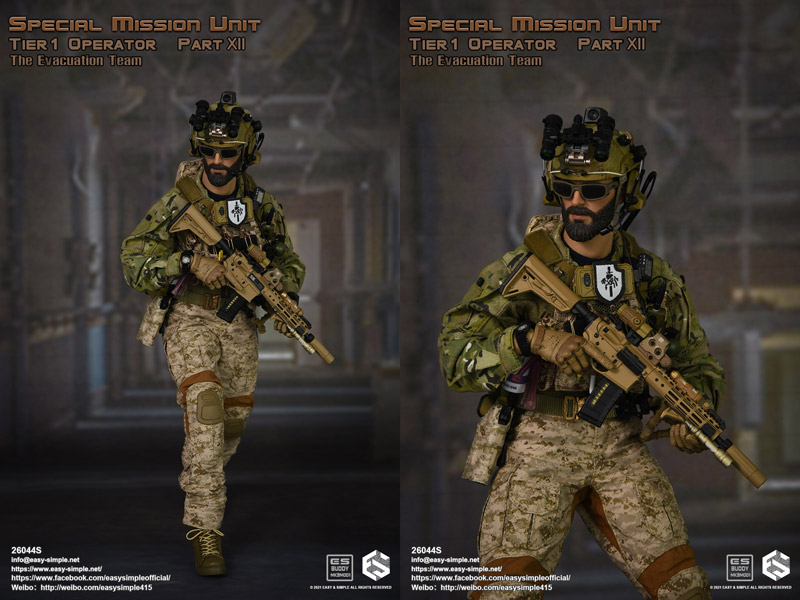 【EASY&SIMPLE】26044S SMU Special Mission Unit Part XII The Evacuation Team 1/6スケールミリタリーフィギュア