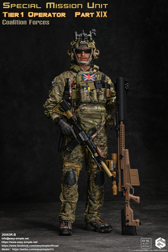 【EASY&SIMPLE】26065R-B Special Mission Unit Tier1 Operator Part XIX Coalition Forces 1/6スケールミリタリーフィギュア