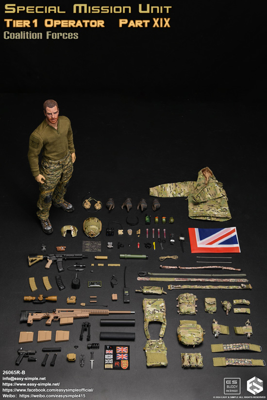 【EASY&SIMPLE】26065R-B Special Mission Unit Tier1 Operator Part XIX Coalition Forces 1/6スケールミリタリーフィギュア