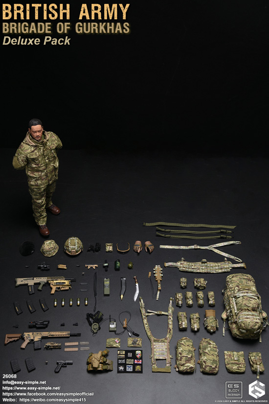【EASY&SIMPLE】26068 British Army Brigade of Gurkhas Deluxe Pack 1/6スケールミリタリーフィギュア