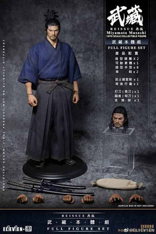 【Eleven X Kai Studio】EXK008 1/6 Miyamoto Musashi Full Figure set 剣豪 宮本武蔵 1/6スケール 男性フィギュア