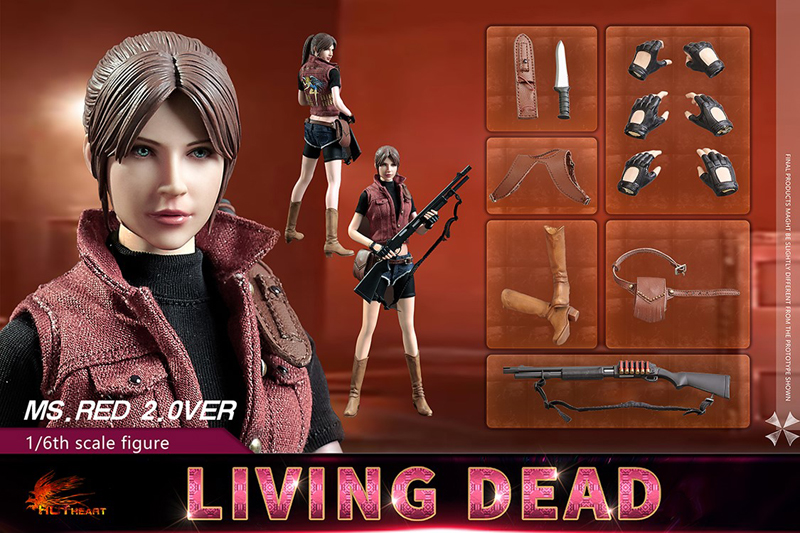 【HotHeart】FD008 1/6 Living Dead Ms. Red 2.0 1/6スケール女性フィギュア