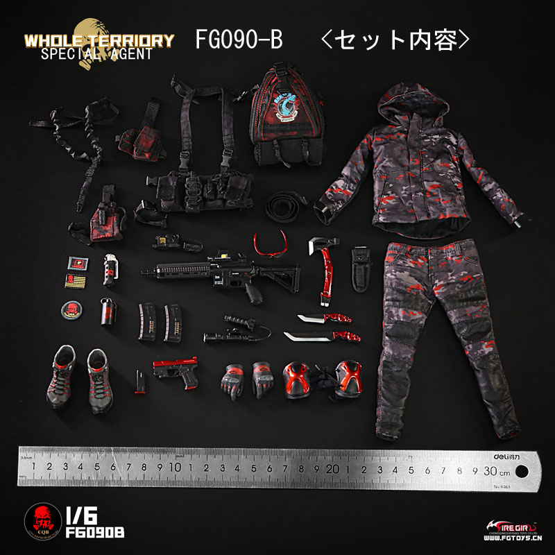 【FireGirlToys】FG090A/B 1/6 Female Soldier All territory secret agent CQB Tactical Team Suit タクティカルスーツ＆HK416ライフル